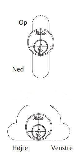 Ruko RD1607 mailbox lock Brass Down