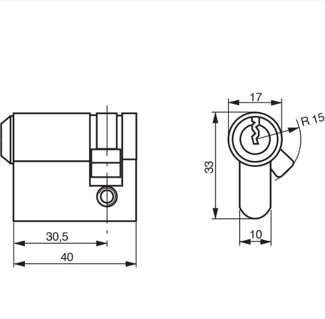 Ruko cylinder RB1600 +0 Rostfritt utseende