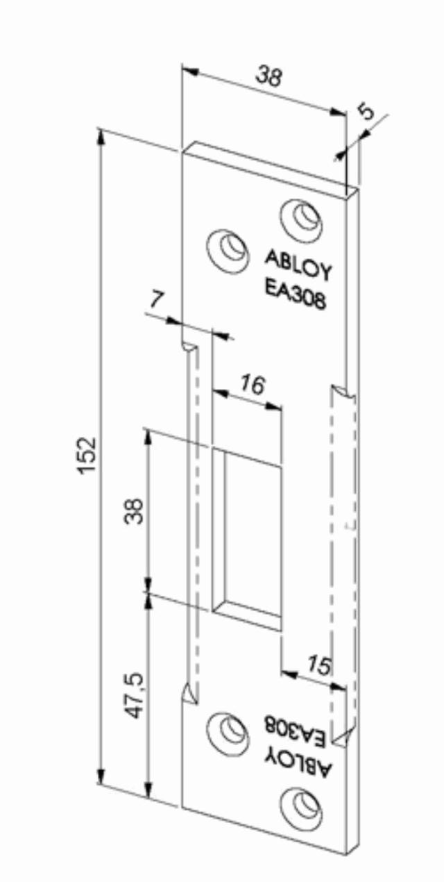 Abloy Eindaanzicht EA308 (948114)