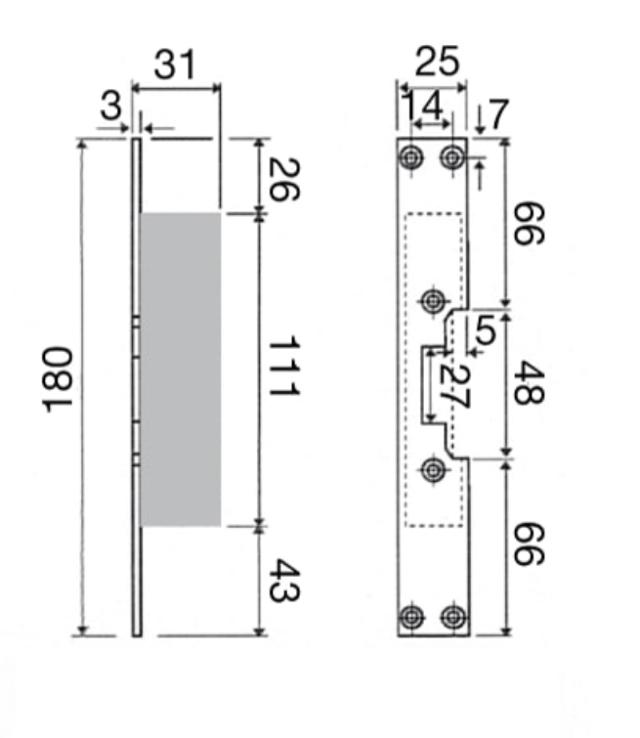 Massieve paal 505 t/elektrische eindplaat (971234)