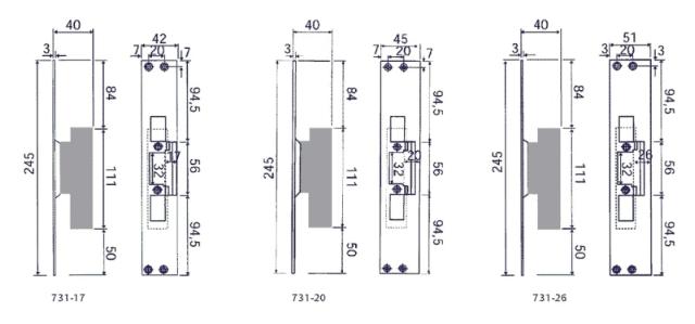 Massieve paal 731 - 26 mm, elektrische eindplaat (971358)