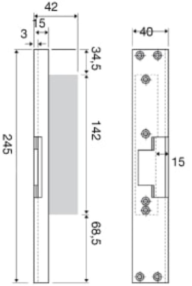 Massieve paal 830, elektrische eindplaat (975288)