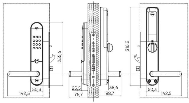 Yale Doorman L3S FAMILY, børstet stål (NY MODEL)