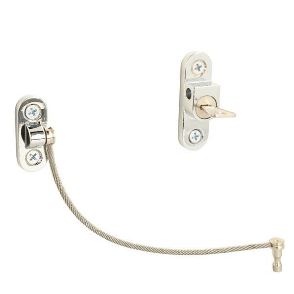 WINDOW LOCK, OVAL MODEL, CHROME PLATED, M/SS-304 WIRE - 190MM