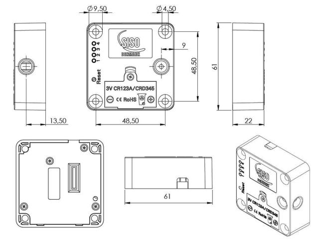 Invisible Mifare lock for cabinets and drawers complete