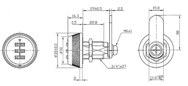 Siso-Möbelschloss 840-29 mm