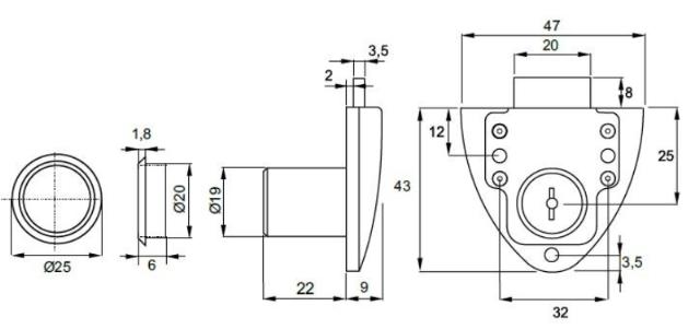 Siso furniture lock x850N millinium