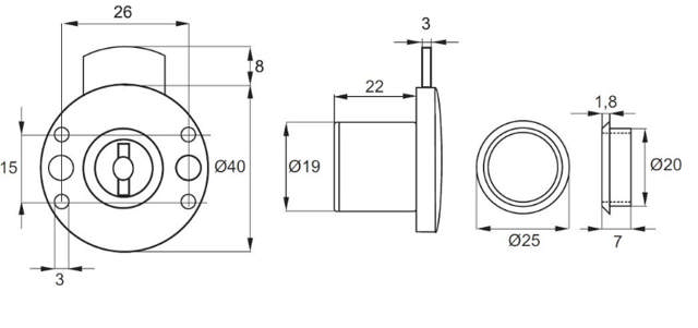 Siso Möbelschloss x853N