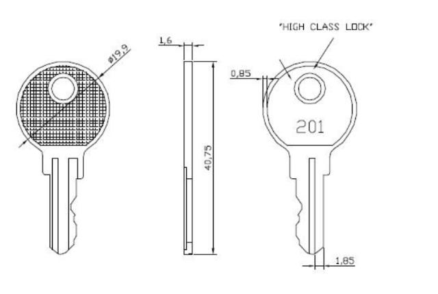 Siso masterkey t/ furniture lock M224