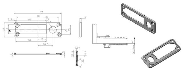 Siso back plate with furniture lock M901