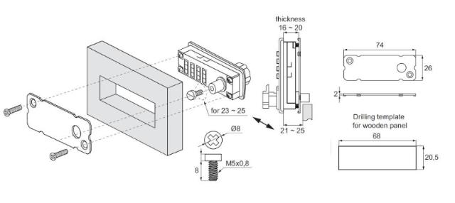 Siso furniture lock with code M330