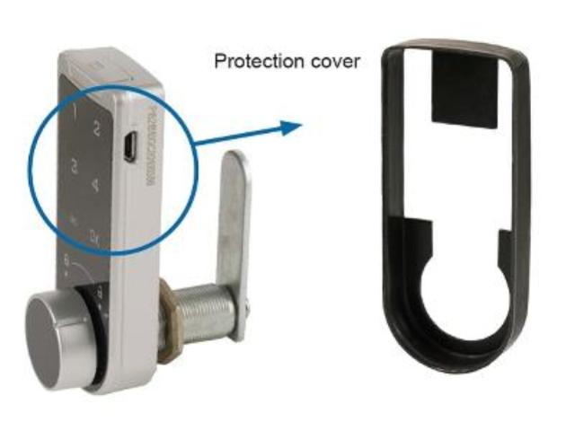 Siso protective cover for electronic furniture lock