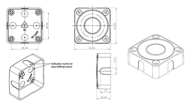 Siso cover t/ Mifare1 cabinet lock