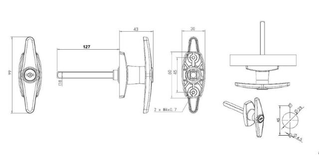 Siso garage handle 1801