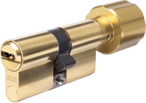 Profile cyl. w/knob. Z1L430 Brass +0 mm out +15 mm in
