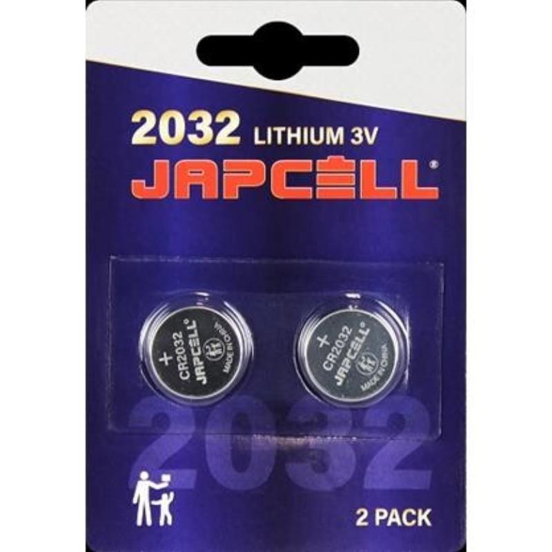 Japcell batteri CR2032 litiumbatteri, 2 st
