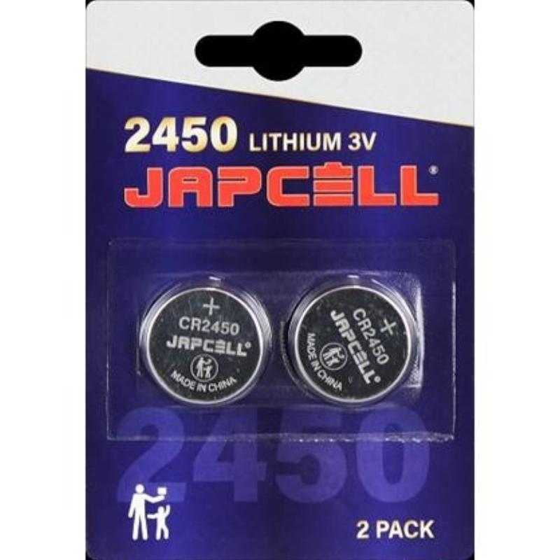Japcell Batterie CR2450 Lithiumbatterie, 2er-Pack