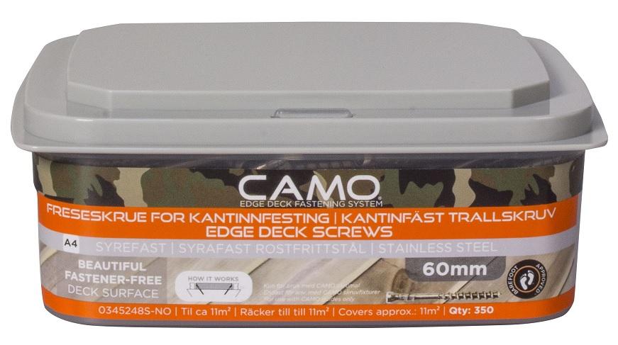 CAMO terrassskruvar 4,0x60mm A4, pk. på 350 st
