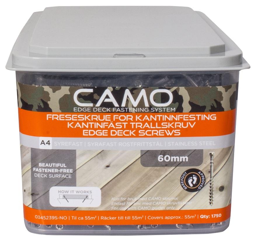 CAMO Terrassenschrauben 4,0x60mm A4, Pck. von 1750 Stück