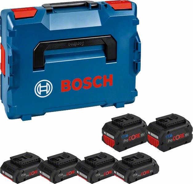 Bosch Akku-Set ProCORE 18V 4x4,0Ah + 2x8,0Ah L-BOXX
