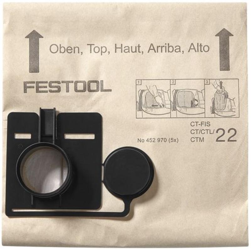 Festool Filter bags FIS-CT 22, 5 pcs.