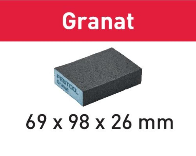 Festool Slipblock 69x98x26 Granat, 6 st