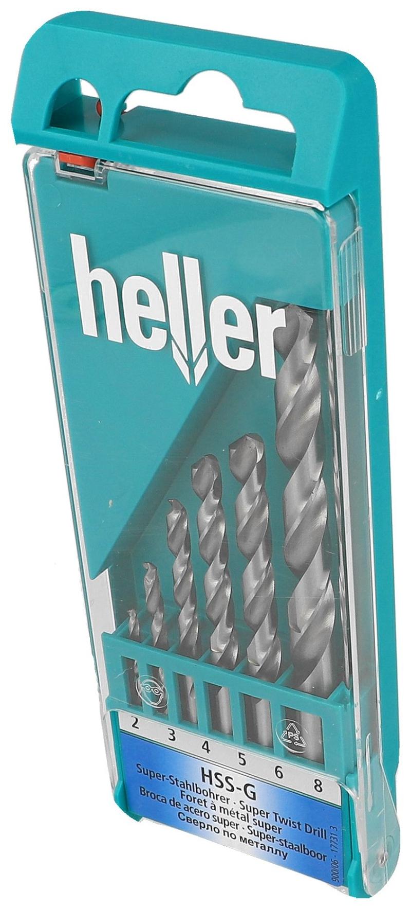 Heller Metallbohrer Profi HSS Set ø2-8mm, 6-teilig