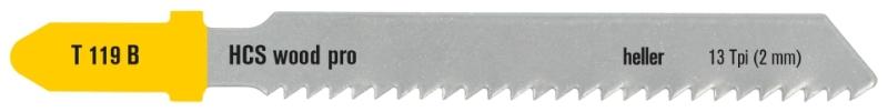 Heller Stichsägeblatt 50 mm für Holz 2–15 mm, Packung mit 5 Stück. T119B