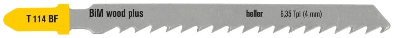 Heller jigsaw blade 75mm t/wood 5-50mm, pk a 5. T144DF