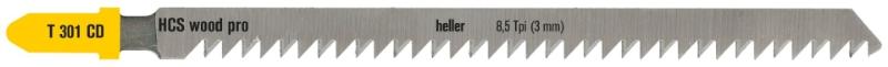 Heller jigsaw blade 105mm t/wood 8-65mm, pk a 5. T301CD