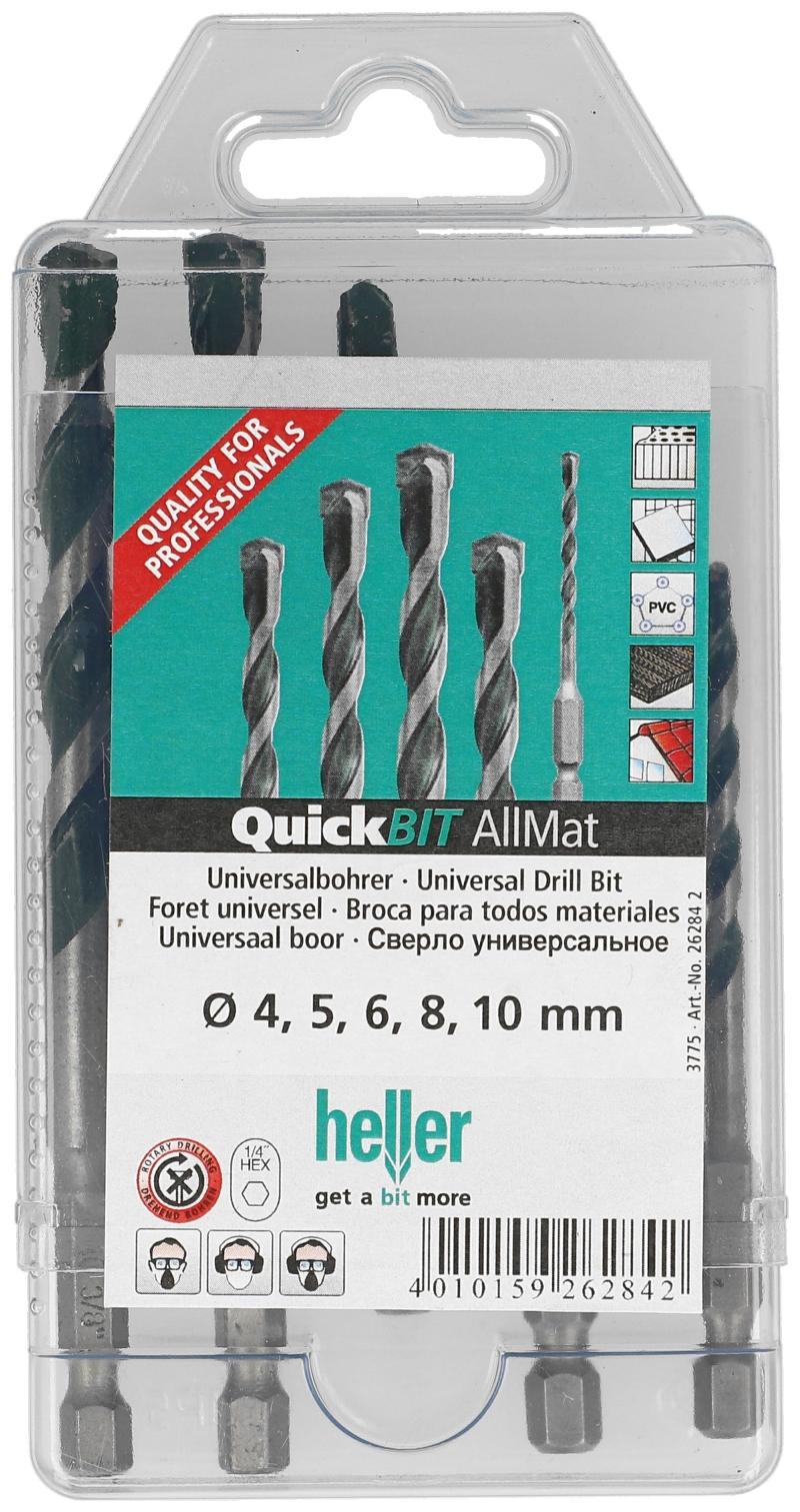 Heller universal drill set 4,5,6,8,10 mm