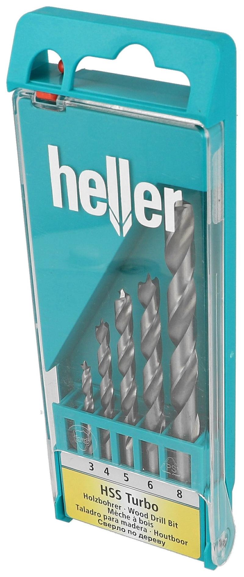 Heller pluggborr för träset 3/4/5/6/8mm