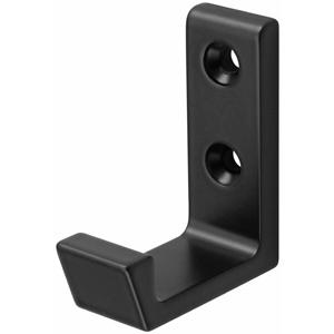 Coat hook 0139 Straight Black Lacquer 17 x 47 x 41mm