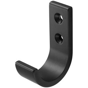 Coat hook 0111 Curved Black Lacquer 25 x 70 x 50mm